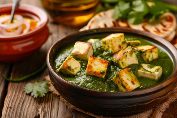 Palak Paneer (Spinach and Cottage Cheese)